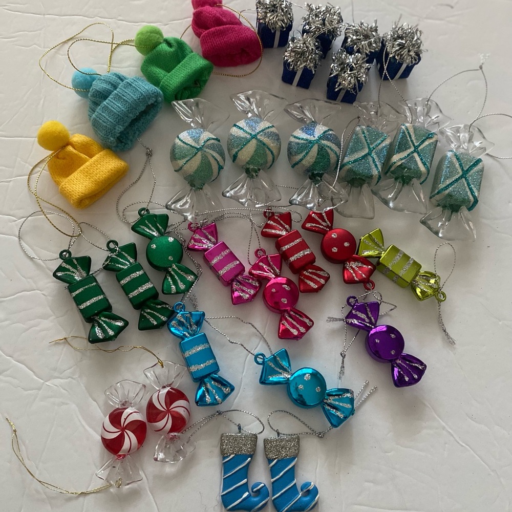 Colorful Christmas Ornaments Set